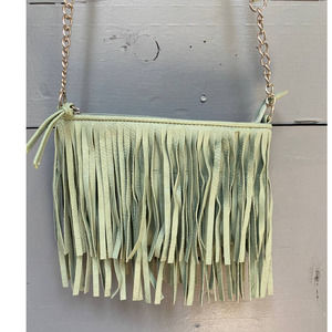 Mint Fringe Purse